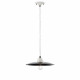 Lampada a sospensione media industrial in metallo e paralume in ceramica