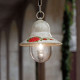 Lampada a sospensione per esterno con paralume in ceramica decorata a mano