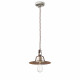 Lampada a sospensione piccola con struttura in metallo e dettagli in ceramica