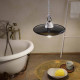Lampada a sospensione piccola in stile classico con paralume in ceramica