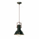 Lampada a sospensione piccola in stile industrial con diffusore in ceramica