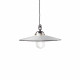 Lampada a sospensione piccola in stile rustico in metallo e paralume in ceramica