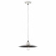 Lampada a sospensione piccola industrial in metallo e paralume in ceramica