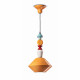 Lampada a sospensione piccola interamente in ceramica dal design moderno decò