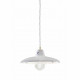 Lampada a sospensione rustica con diffusore in ceramica decorato a mano
