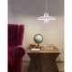 Lampada a sospensione rustica con diffusore in ceramica decorato a mano