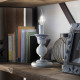 Lampada da comodino dallo stile rustico in ceramica decorata a mano