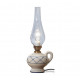 Lampada da comodino rustica con struttura in ceramica decorata a mano