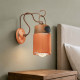 Lampada da parete dal design industrial con diffusore a cilindro in ceramica