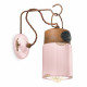 Lampada da parete dal design industrial con diffusore a cilindro in ceramica
