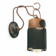 Lampada da parete dal design industrial con diffusore a cilindro in ceramica