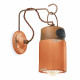 Lampada da parete dal design industrial con diffusore a cilindro in ceramica