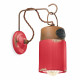 Lampada da parete dal design industrial con diffusore a cilindro in ceramica