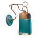 Lampada da parete dal design industrial con diffusore a cilindro in ceramica