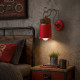 Lampada da parete dal design industrial con diffusore a cilindro in ceramica