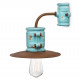 Lampada da parete dal design industrial in ceramica con paralume in metallo