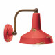 Lampada da parete in stile industrial in metallo con diffusore in ceramica