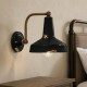 Lampada da parete in stile industrial in metallo con diffusore in ceramica