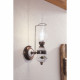 Lampada da parete rustica con struttura in ceramica decorata a mano