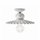 Lampada da soffitto media dallo stile rustico in ceramica decorata a mano
