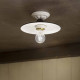 Lampada da soffitto media in stile classico con paralume in ceramica