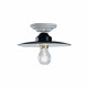 Lampada da soffitto piccola in stile classico con paralume in ceramica