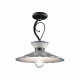 Lampada da soffitto piccola rustica con paralume in ceramica decorato a mano