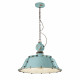 Lampada sospensione in metallo dallo stile industrial con diffusore in ceramica