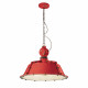 Lampada sospensione in metallo dallo stile industrial con diffusore in ceramica