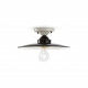Plafoniera da soffitto piccola industrial in metallo e paralume in ceramica