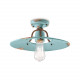 Plafoniera grande in metallo con diffusore in ceramica dal design industrial