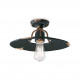 Plafoniera grande in metallo con diffusore in ceramica dal design industrial