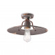 Plafoniera grande in metallo con diffusore in ceramica dal design industrial
