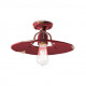 Plafoniera grande in metallo con diffusore in ceramica dal design industrial