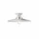 Plafoniera grande in metallo e diffusore in ceramica dal design industrial