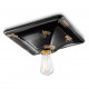 Plafoniera grande quadrata dal design industrial con diffusore in ceramica