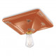 Plafoniera grande quadrata dal design industrial con diffusore in ceramica