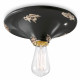 Plafoniera grande rotonda dal design industrial con diffusore in ceramica