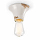 Plafoniera media rotonda dal design industrial con diffusore in ceramica