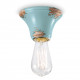 Plafoniera piccola rotonda dal design industrial con diffusore in ceramica