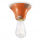 Plafoniera piccola rotonda dal design industrial con diffusore in ceramica