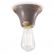 Plafoniera piccola rotonda dal design industrial con diffusore in ceramica