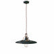 Sospensione grande in metallo con diffusore in ceramica dal design industrial