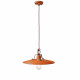Sospensione grande in metallo con diffusore in ceramica dal design industrial