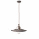 Sospensione grande in metallo con diffusore in ceramica dal design industrial