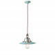 Sospensione media in metallo con diffusore in ceramica dal design industrial