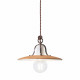 Sospensione media in stile rustico con diffusore in ceramica decorato a mano