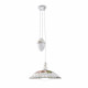 Sospensione rustica diffusore in ceramica decorato a mano regolabile in altezza