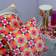 Cuscino grande moderno fodera in poliestere con decoro Ethnic
