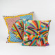 Cuscino grande moderno fodera in poliestere con decoro Rainbow